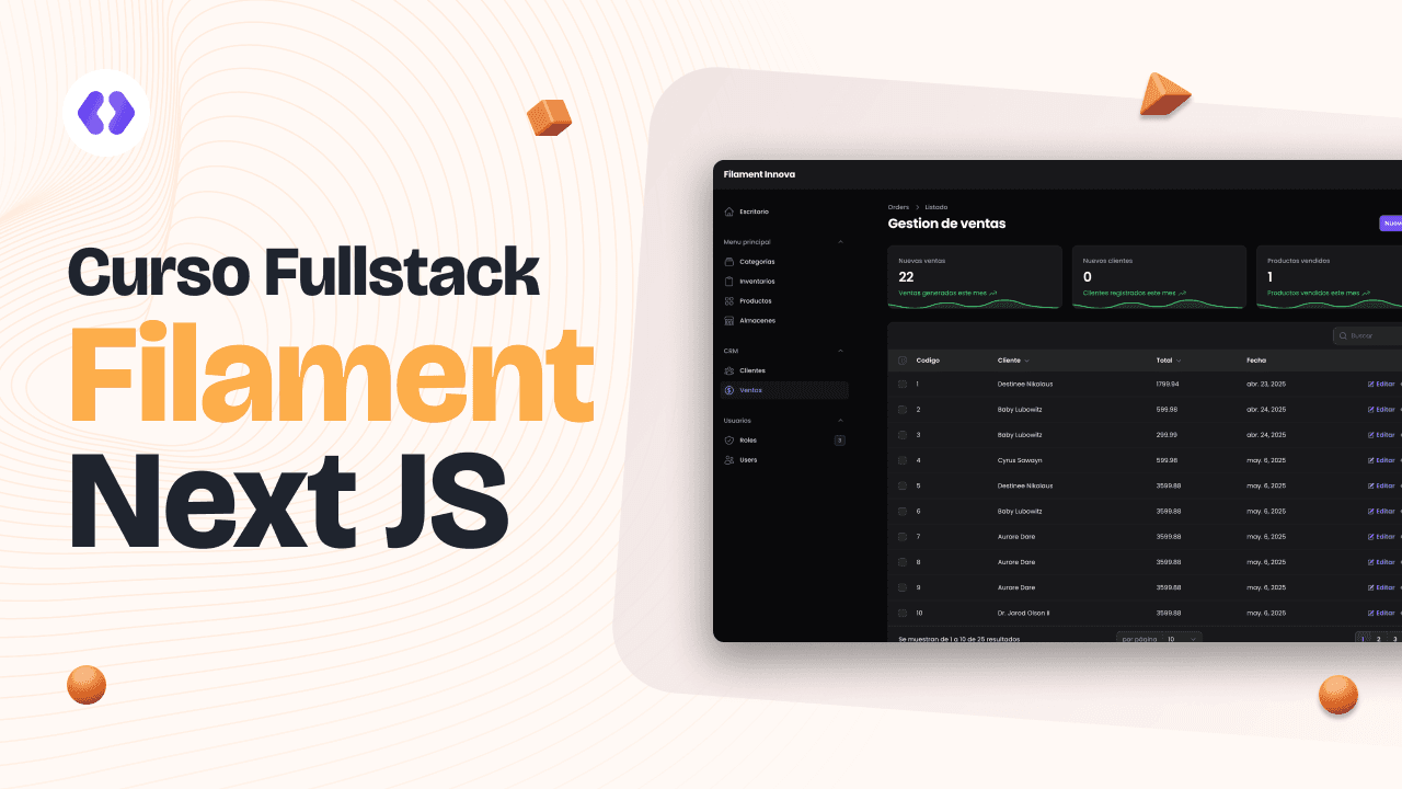 Laravel 12 & Filament Pro: Desarrollo Full-Stack con Docker, API y Despliegue